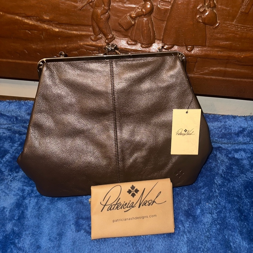 Patricia Nash Dark Brown Leather Shoulder Bag